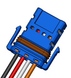 Product image of CK01Y5-04BA | CK01 Series | 4.40mm Pitch Waterproof IDC Branch Connector | Waterproof Connectors