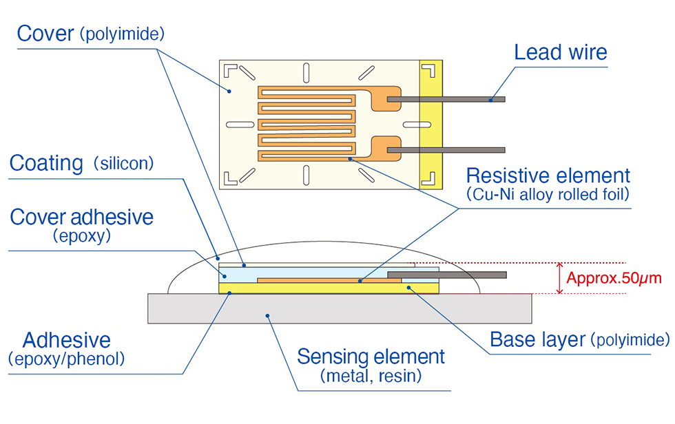 General structure of strain gages