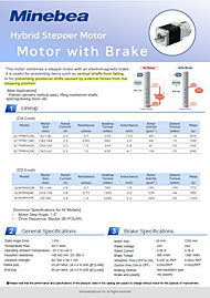 Hybrid Stepping Motors with Brakes “Q Series”
